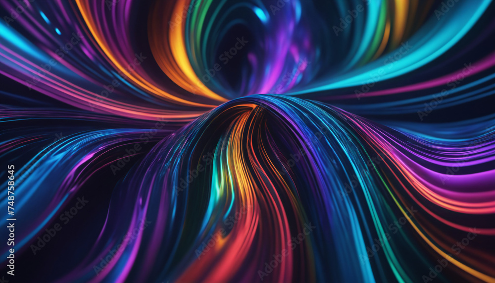 a colorful swirl of light with a black and a blue background a colorful swirl of light with a black and a blue background