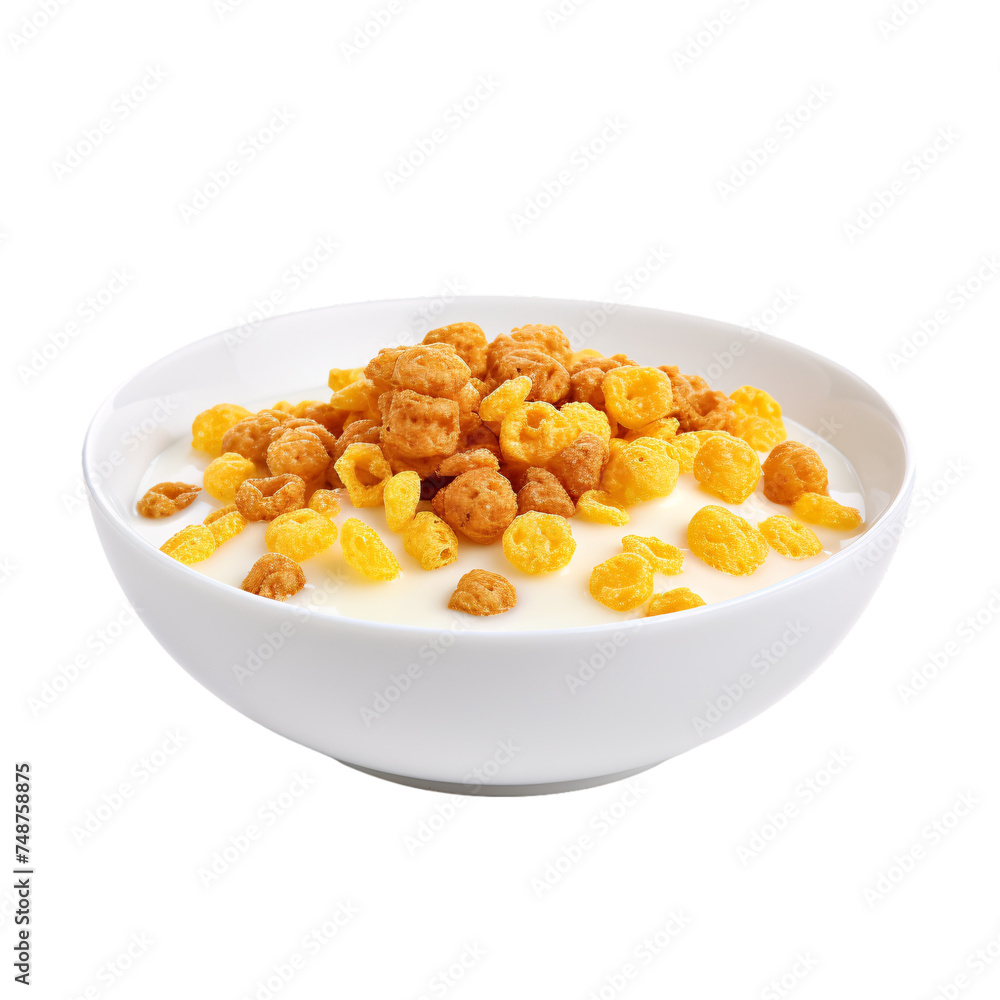 Bowl of Cereal in white background