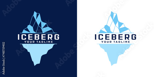 abstract mountain or iceberg logo design