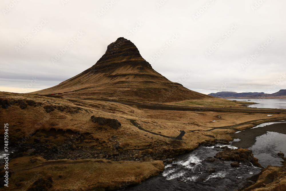 Kirkjufell is a remote mountain in Iceland, located on the Snæfellsnes peninsula