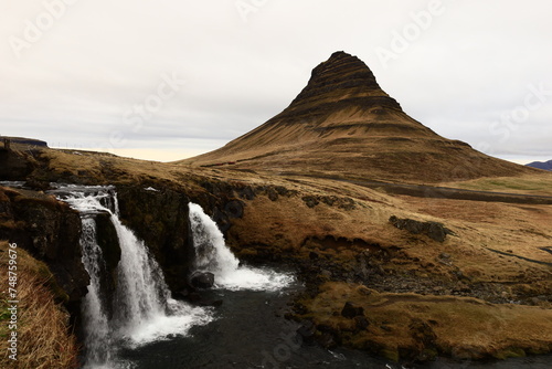 Kirkjufellsfossar is a waterfall in West Iceland on the Snæfellsnes peninsula