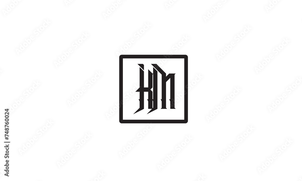KM, MK, K, M Abstract Letters Logo Monogram KM, MK, K, M Abstract Letters Logo Monogram