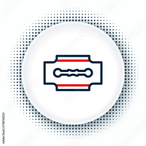 Line Blade razor icon isolated on white background. Colorful outline concept. Vector