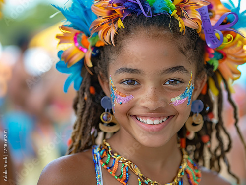 A young girl smiles at a youth festival