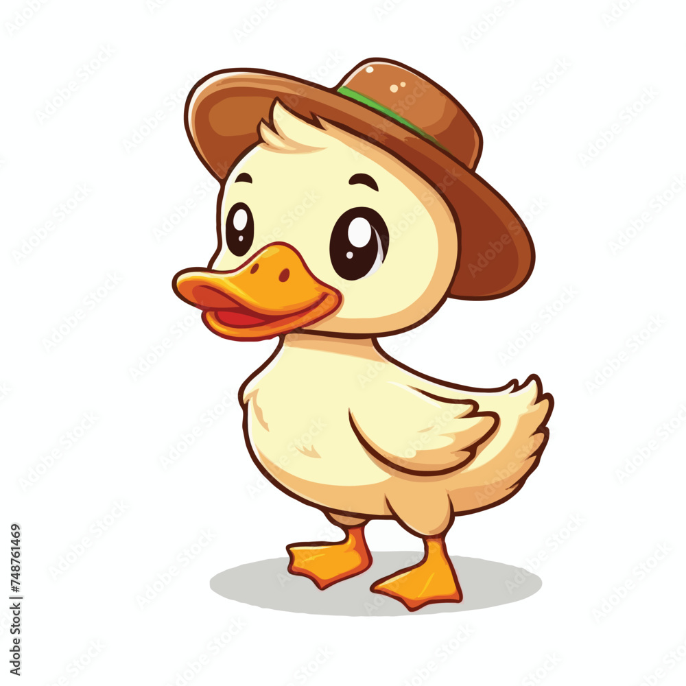 cute duck vactor on white background. cute duck vactor on white background.