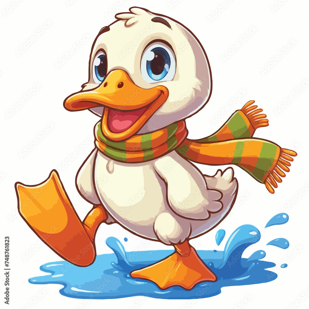 cute duck vactor on white background. cute duck vactor on white background.