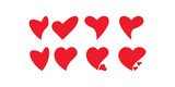 Heart icon vector logo, heart logo, heart shape, love logo concept