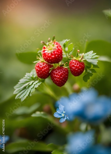 wild strawberry in the garden