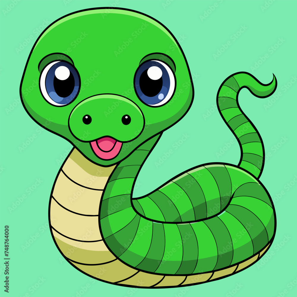 Fototapeta premium Green Kite Illustration: Holiday Decoration