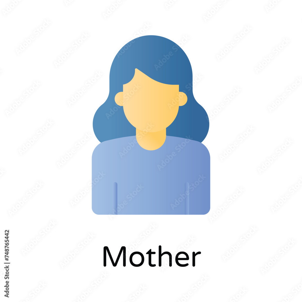 Grab this unique icon of mother in modern flat style Grab this unique icon of mother in modern flat style