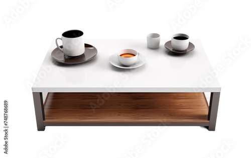 Modern Coffee Table Isolated on Transparent Background