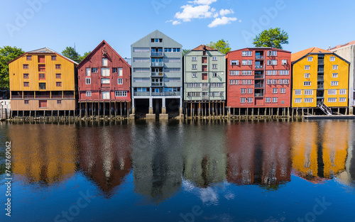 Historic waterfront and town centre of Trondheim, Norway