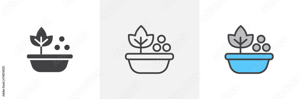 Berry Shrubs and Vines Isolated Line Icon Style Design. Simple Vector Illustration Berry Shrubs and Vines Isolated Line Icon Style Design. Simple Vector Illustration