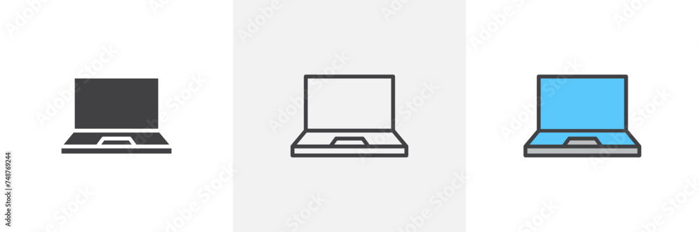 Laptop Isolated Line Icon Style Design. Simple Vector Illustration Laptop Isolated Line Icon Style Design. Simple Vector Illustration