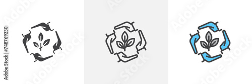 Environment Protection Isolated Line Icon Style Design. Simple Vector Illustration