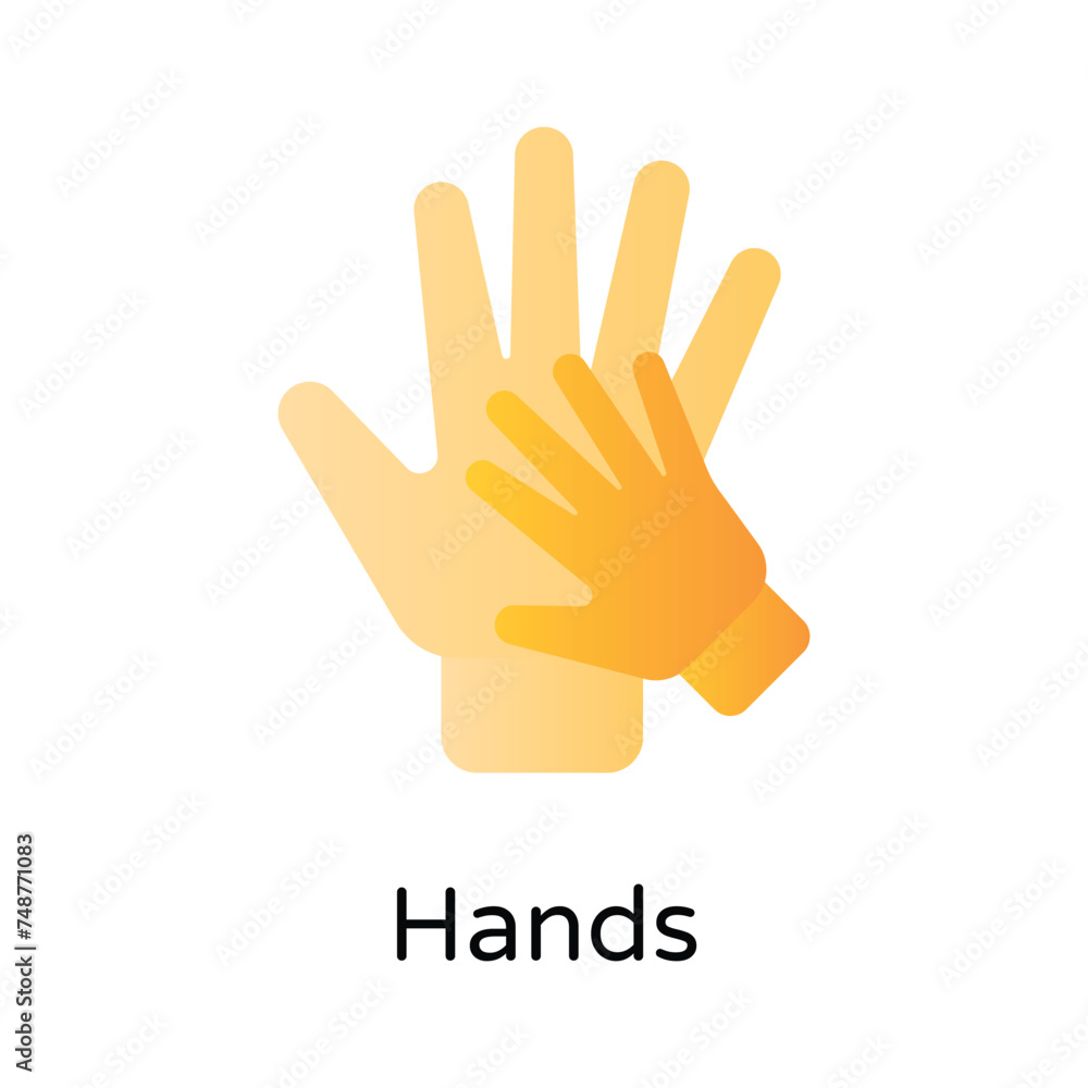 Mother and baby hand together, ready to use vector Mother and baby hand together, ready to use vector