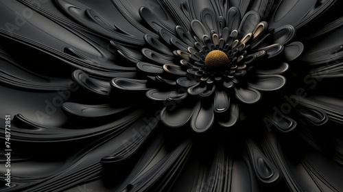 Freeform ferrofluids background, beautiful chaos, swirling black frequency  photo