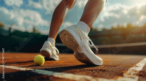 Grace of a Tennis Player's Legs in Action © Watasiwa