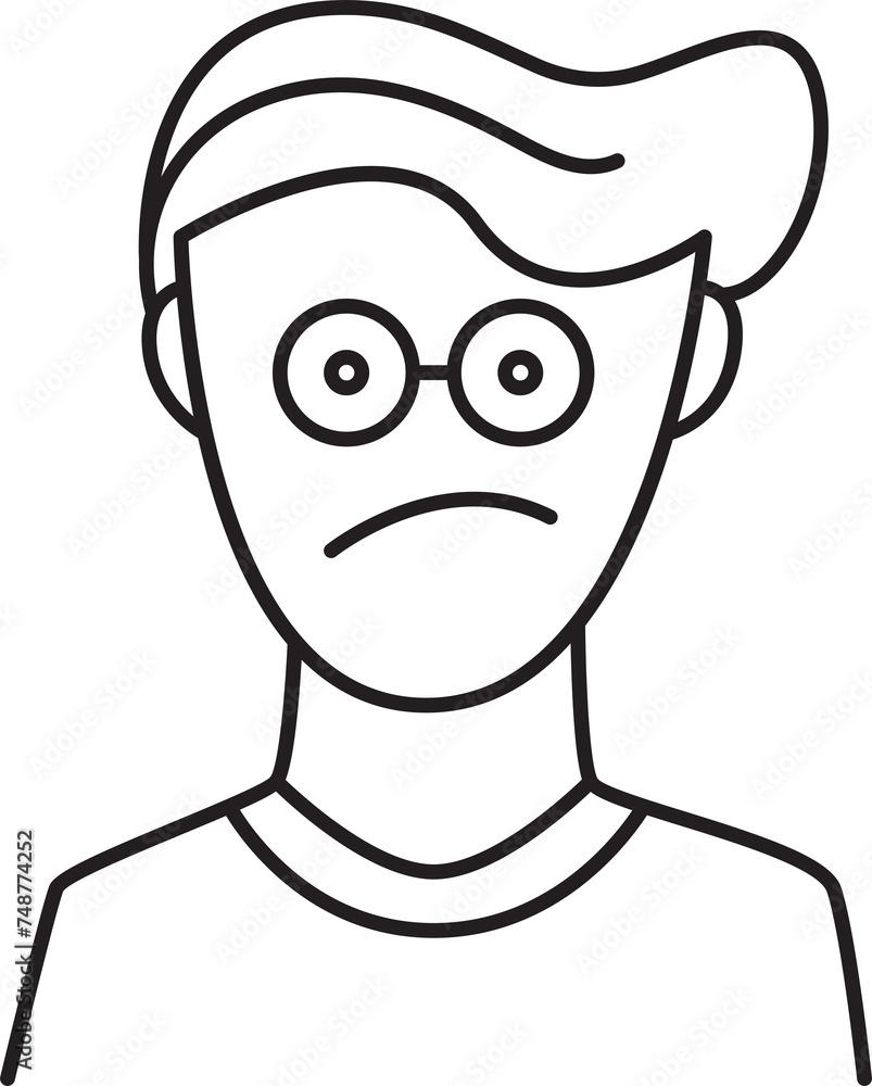 Nervous Boy Character Avatar Nervous Boy Character Avatar