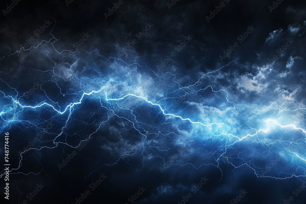 Abstract blue and purple lightning