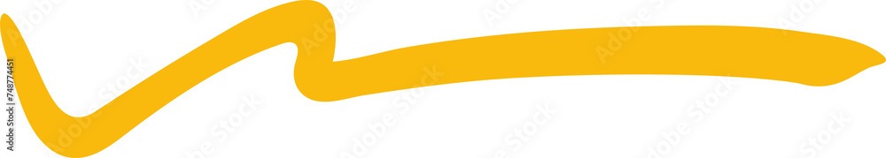 Yellow Ink Underline Illustration Yellow Ink Underline Illustration