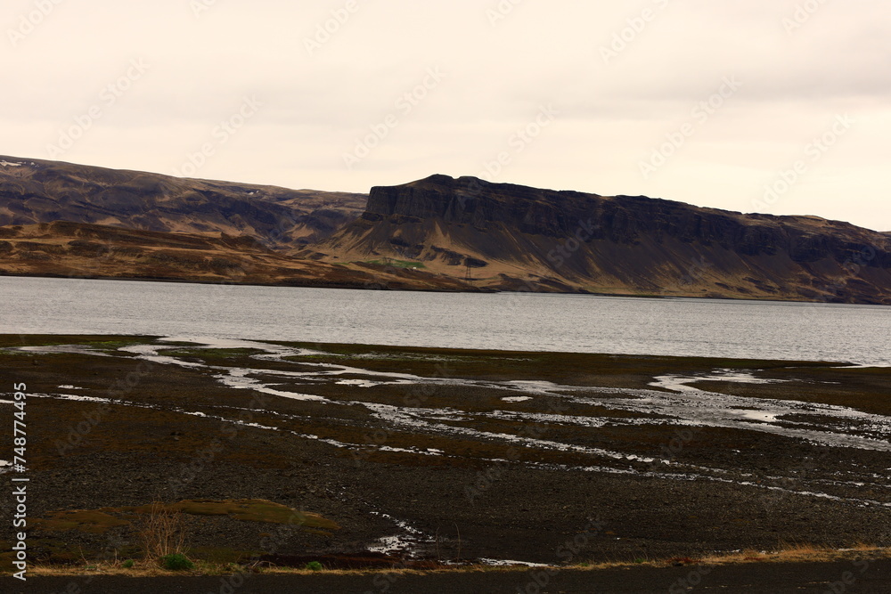View on a mountain in the Golden Circle , in the south of Iceland