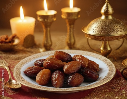 Ramadan kareem mubarak foods with family