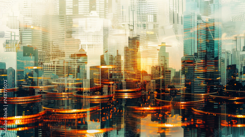 Finance and money technology background concept of business prosperity and asset management . Creative graphic show economy and financial growth. Finance and money technology background concept of business prosperity and asset management . Creative graphic show economy and financial growth.
