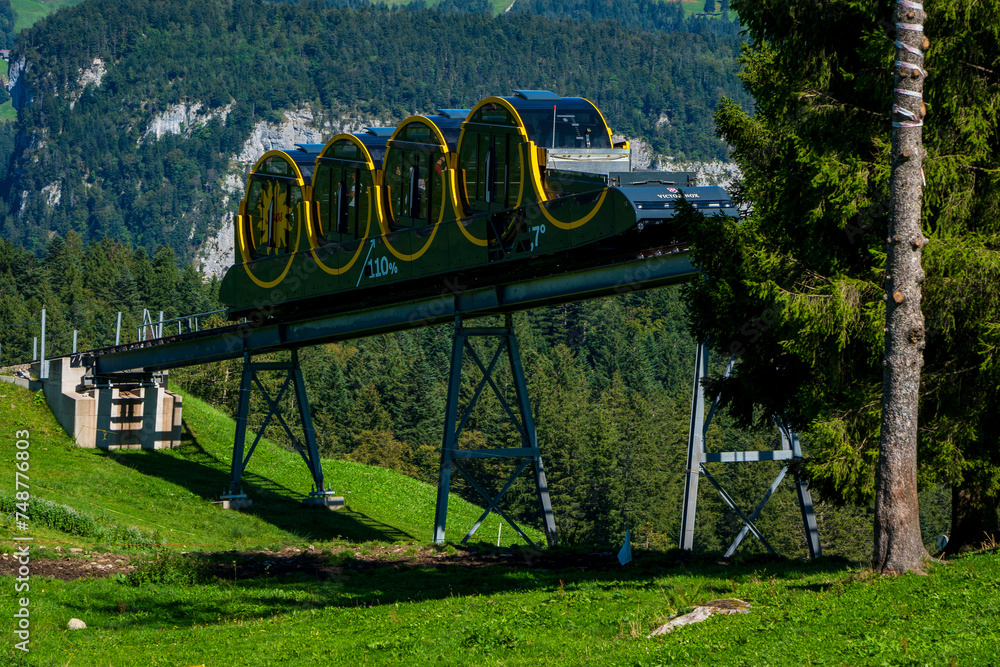 Stoosbahn Funicular Schwyz–Stoos funicular is the steepest funicular in the world ...
