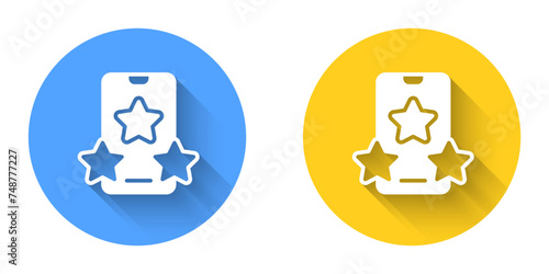 White Online sports betting icon isolated with long shadow background. Sport bet bookmaker. Betting online make money. Circle button. Vector