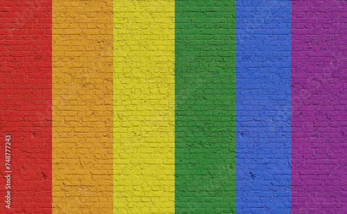 Sweden flag colors painted on a brick wall. National colors, country, banner, government, swedish culture, politics.