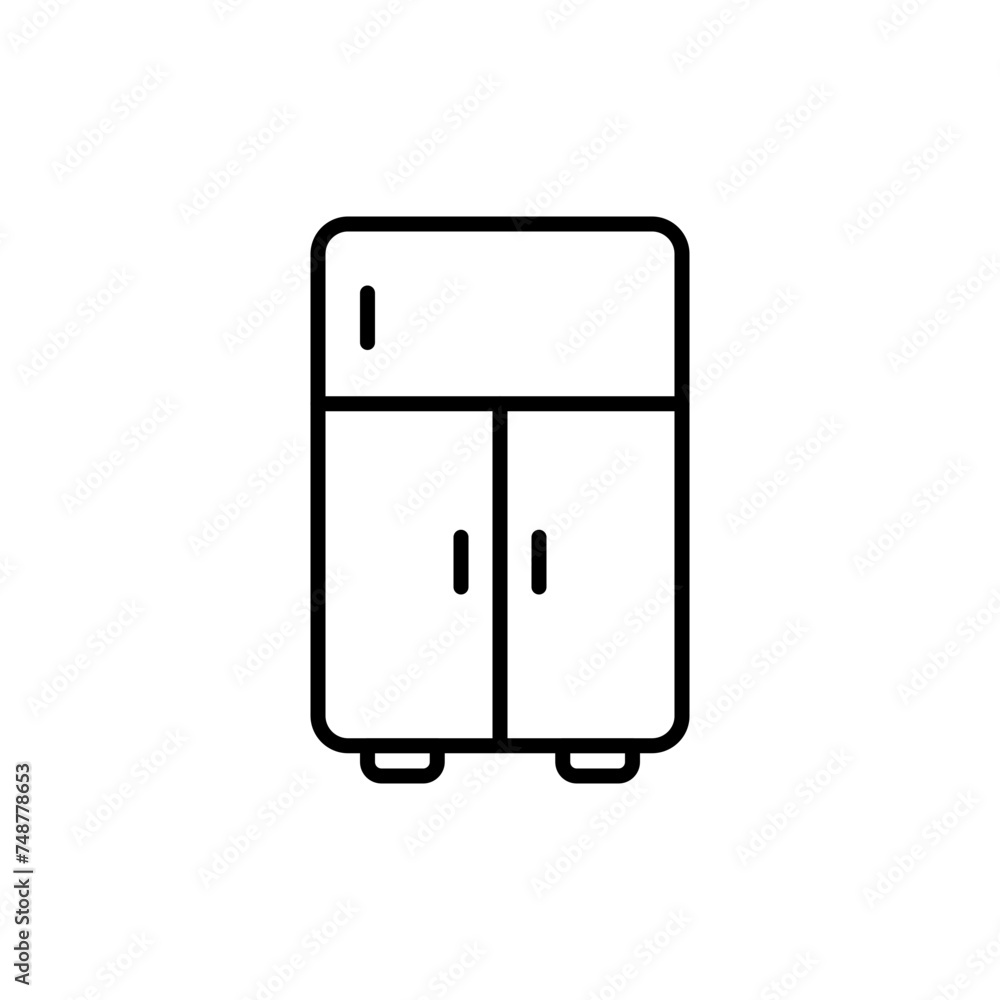 Fridge outline icons, minimalist vector illustration ,simple transparent graphic element .Isolated on white background Fridge outline icons, minimalist vector illustration ,simple transparent graphic element .Isolated on white background