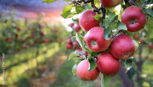 Apple orchard, picking apples on a fruit farm