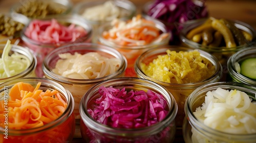 Variety of fermented vegeta...