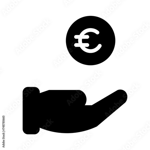 Bribe Coin Donation Glyph Icon