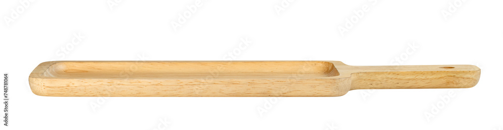 Square wooden tray isolated Square wooden tray isolated
