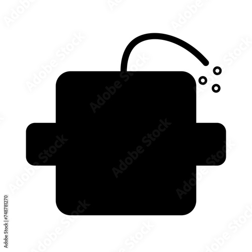 Cowboy Desert Explosive Glyph Icon