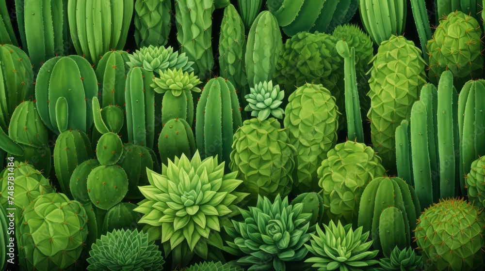 Cactus background. Cacti pattern from above zoomed in and with a lot of details. Cactus pattern Cactus background. Cacti pattern from above zoomed in and with a lot of details. Cactus pattern