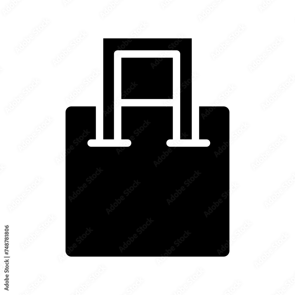 Bag Canvas Shop Glyph Icon Bag Canvas Shop Glyph Icon