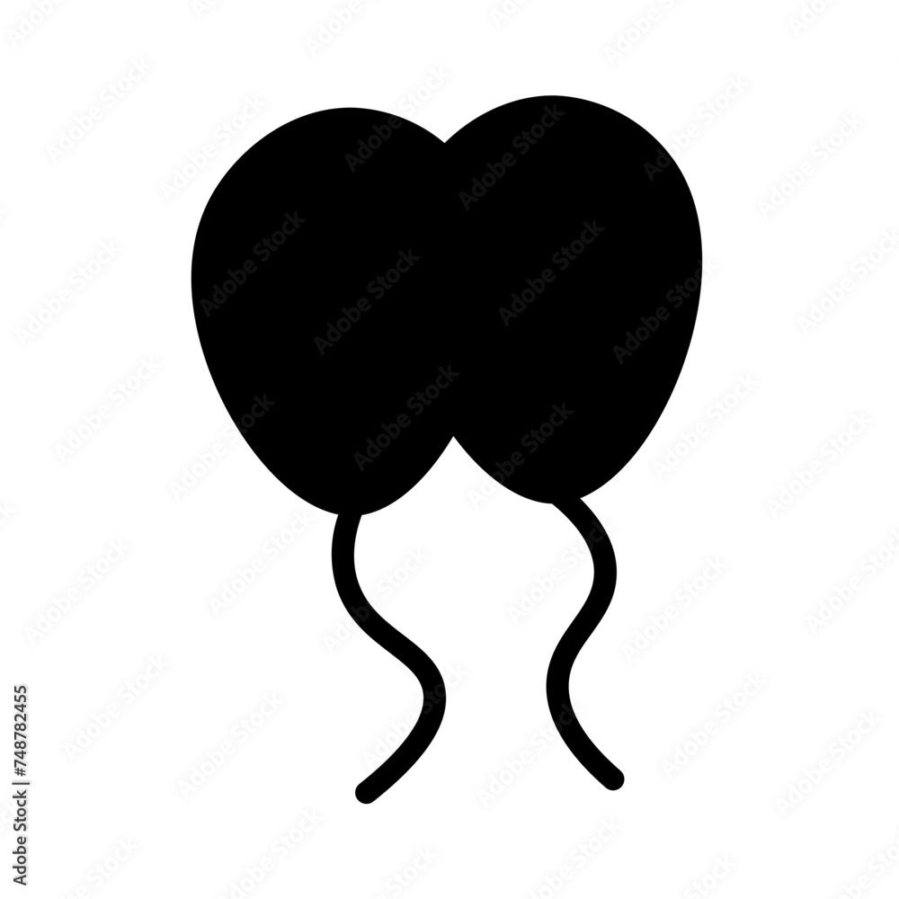 Balloon Merry New Glyph Icon Balloon Merry New Glyph Icon