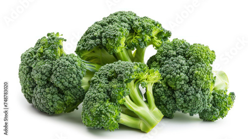 Broccoli isolated on white background, full depth of field.