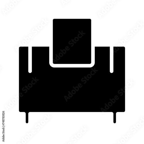 House Sofa Wood Glyph Icon