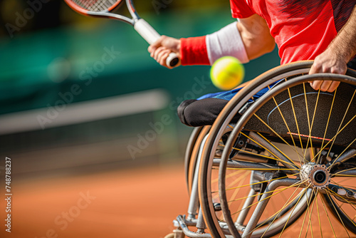 Close-up of Wheelchair Tennis Player's Service Grip