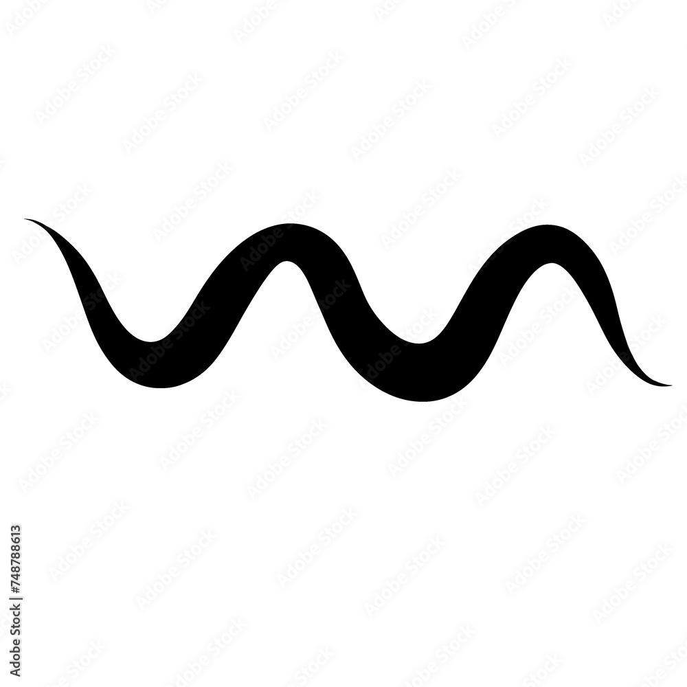 Black Squiggle Swirl Line Black Squiggle Swirl Line