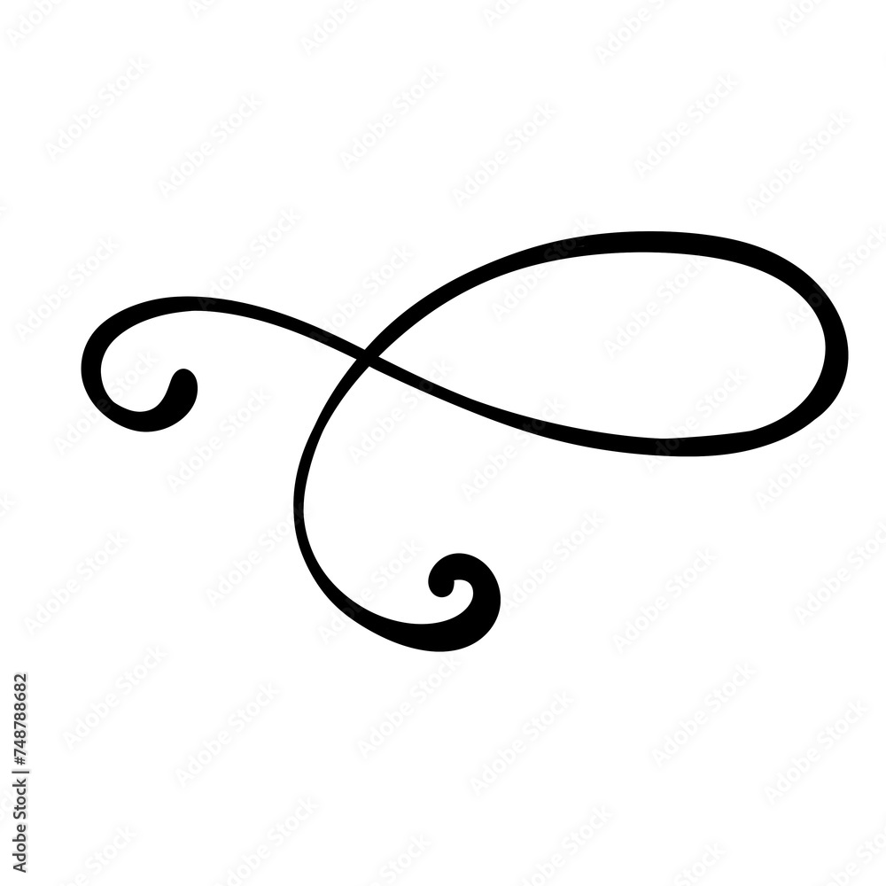 Black Squiggle Swirl Line Black Squiggle Swirl Line
