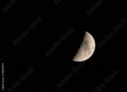 Big Moon on a dark background in space photo