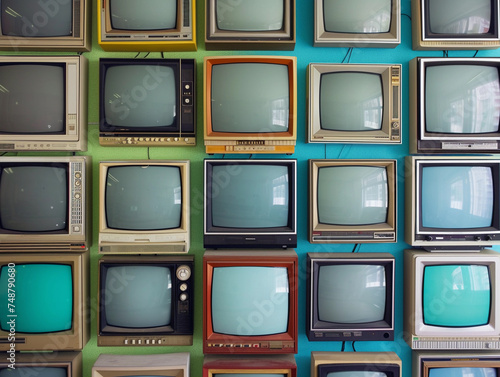 Array of Old Televisions