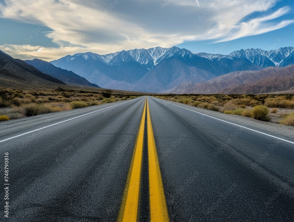 Naklejka premium Remote Road to Mountain Vistas