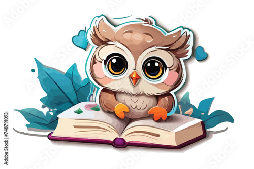 owl reading book