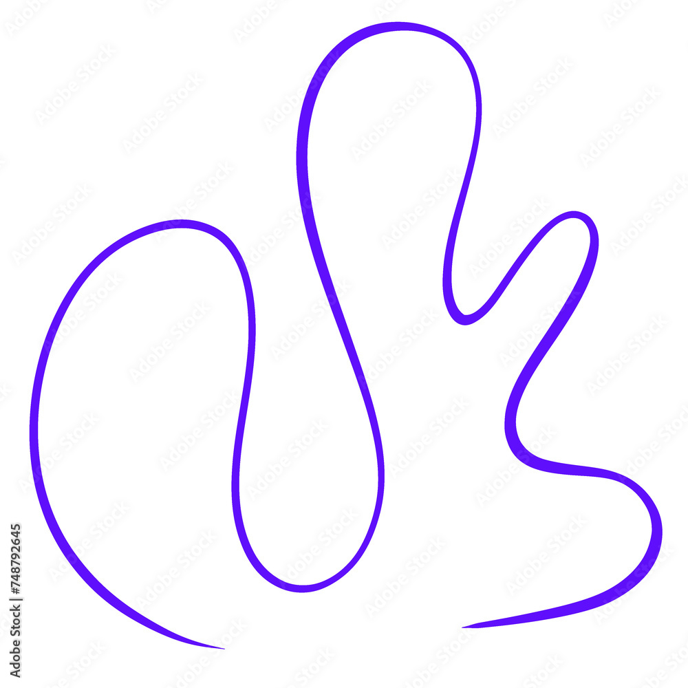 Obraz premium Purple Squiggle Swirl Line